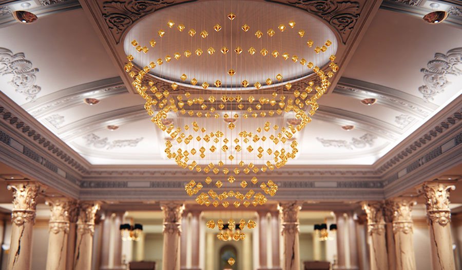 Кинетическая люстра «GOLD»